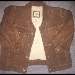 Baby Gap Suede Fleeced-lined Classic Jacket
